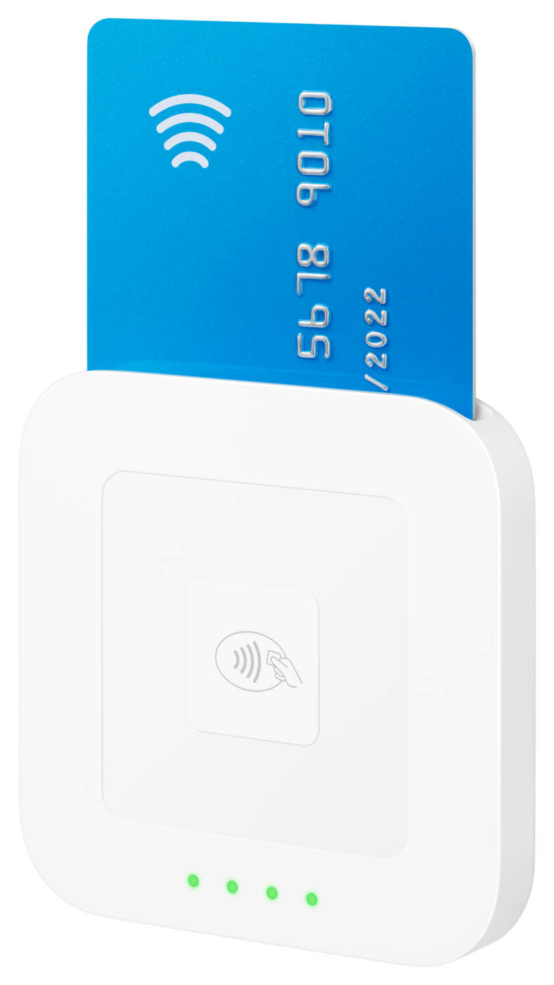 Square Reader accepting a chip card payment